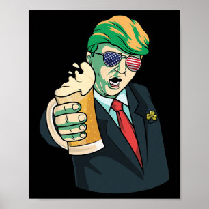 Poster Feliz Donald St Pattys Trump Dia de São Patrício C