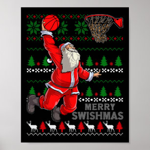 Poster Feliz dos Papais noeis suíços Bysketbyll Byll Ugly