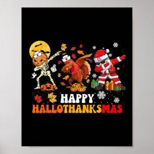 Poster Feliz Enfermeira de Hallothanksmas Dia das Bruxas