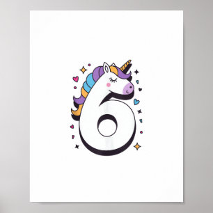Poster Feliz Festa de aniversário De 6 Anos Para Gir
