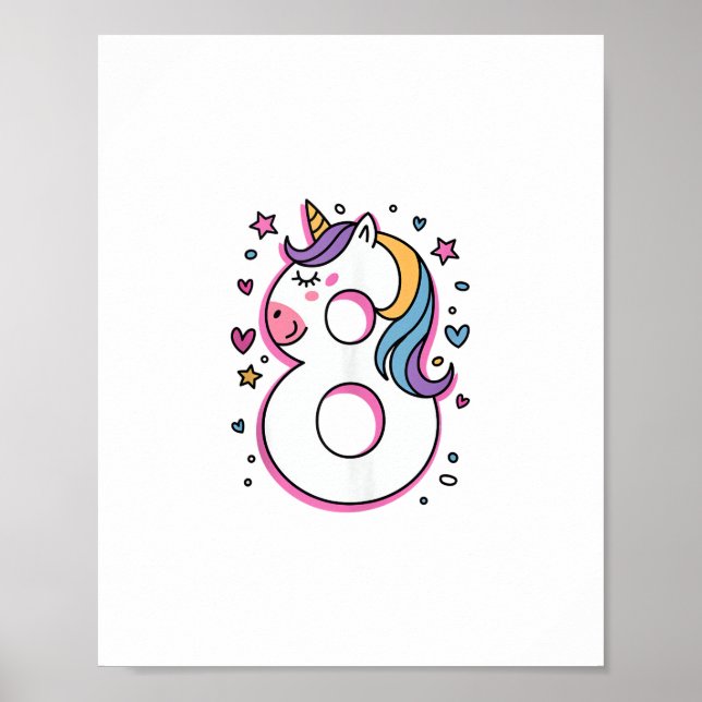 Poster Feliz Festa de aniversário De 8 Anos Para Gir (Frente)