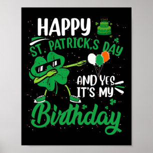 Poster Feliz Festa de aniversário Shamrock Dab