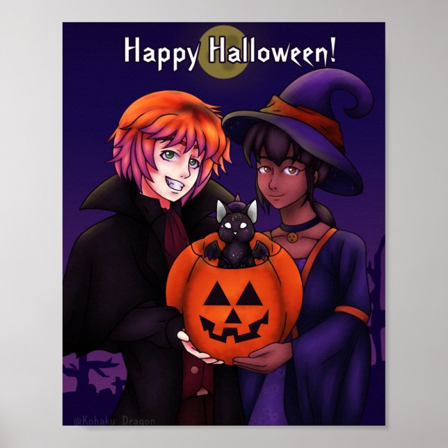 Poster Feliz Figurino de Halloween (Frente)