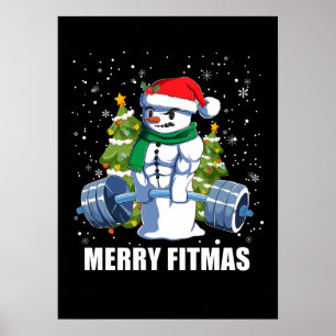 Poster Feliz Fitmas, Feliz Natal, Giro de Neve