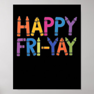 Poster Feliz Fri-yay Engraçado Vida de Professor Final de