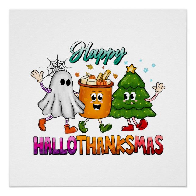 Pôster Feliz Hallothanksmas (Frente)