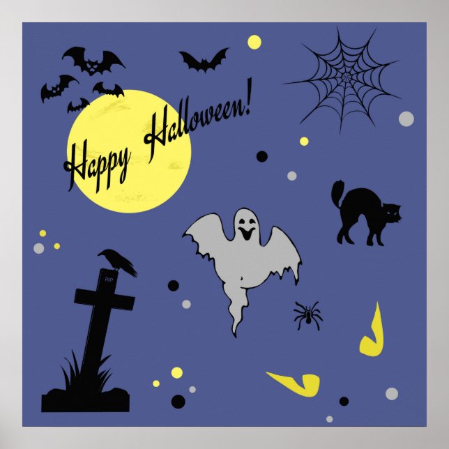 Pôster Feliz Halloween (Frente)