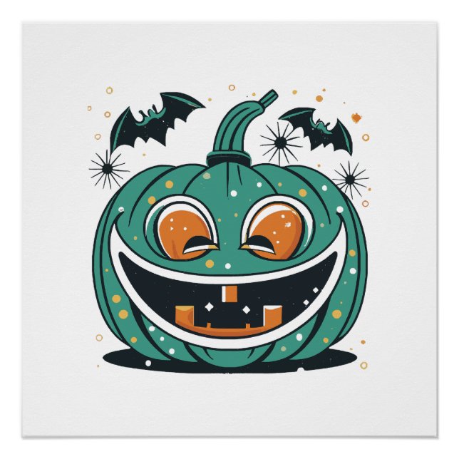 Pôster Feliz Halloween! Esculpa uma Abóbora! (Frente)