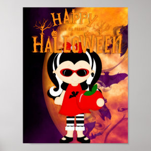 Poster Feliz Halloween Pequeno Vampress