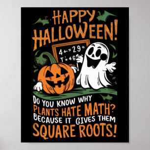 Poster Feliz Halloween - Professor de Matemática, Cientis