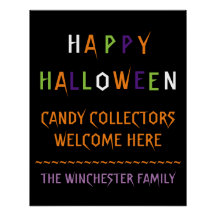 Feliz Halloween, típico da tipografia colorida ass