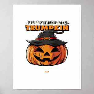 Poster Feliz Halloween Trumpkin Clássico