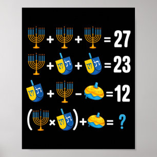 Poster Feliz Hanukkah 67 Meme Professor de Matemática Men