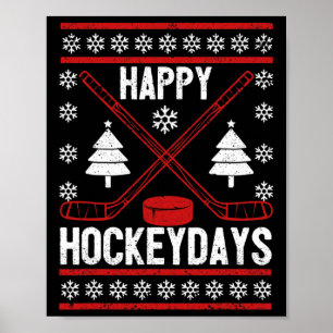 Poster Feliz Hockeydays Festejado Natal Gatilho de Gelo F
