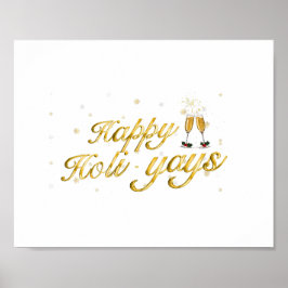 Poster Feliz Holi-Yays! Design de Celebração Festiva