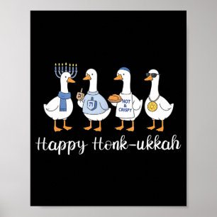 Poster Feliz Honk-ukkah Hanukkah Ganso Bobo Mulheres Home