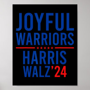 Poster Feliz Joyful Warriors Kamala Harris Waltz 2024