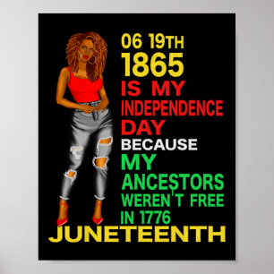 Poster Feliz Juntee É Meu Dia de Independência Negro Livr