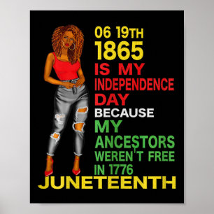 Poster Feliz Juntee É Meu Dia de Independência Negro Livr