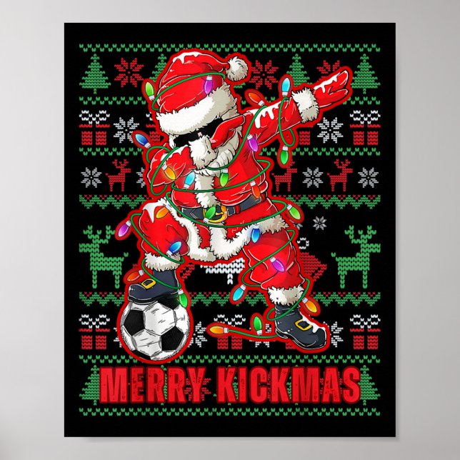Poster Feliz Kickmas Natal Futebol Ball Ugly Youth Swe (Frente)