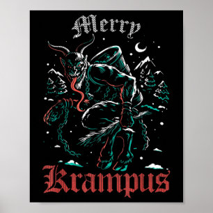 Poster Feliz Krampus Natal Xmas Horror Ugly Mau Paj
