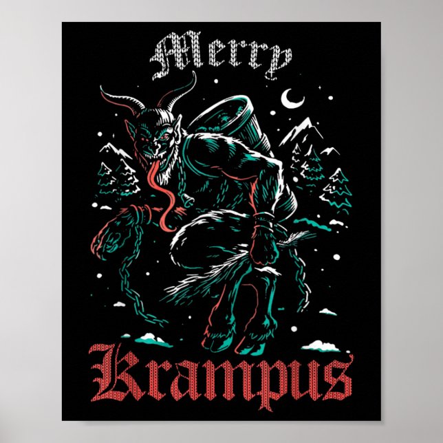 Poster Feliz Krampus Natal Xmas Horror Ugly Mau Paj (Frente)