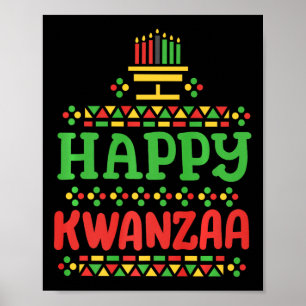Poster Feliz Kwanzaa Feliz Natal Homens Africanos America