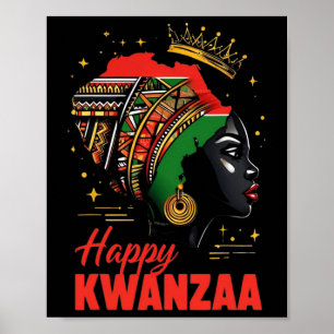 Poster Feliz Kwanzaa Sete Princípios Das Mulheres Kwanzaa