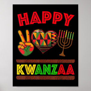 Poster Feliz Kwanzaa Sete Princípios Das Mulheres Kwanzaa