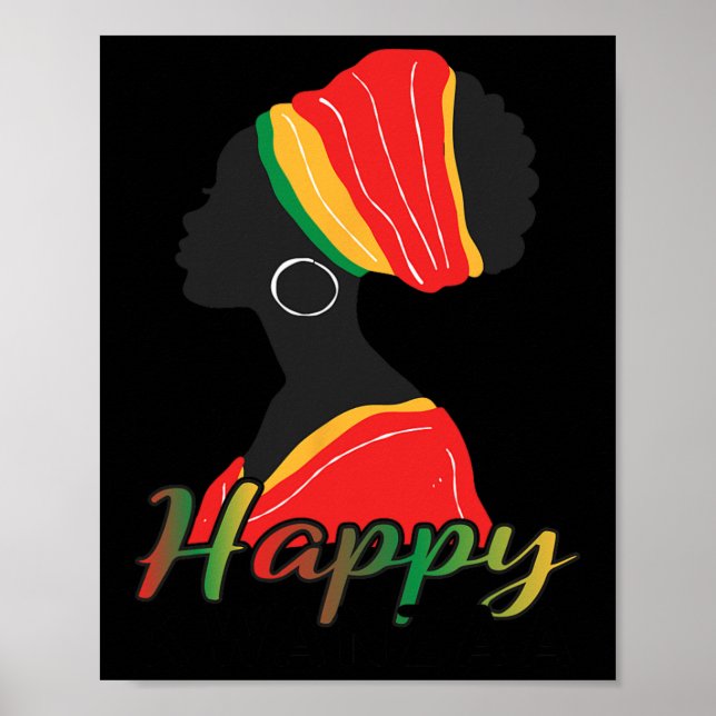 Poster Feliz Kwanzaa Sete Princípios Do Africano Kwanzaa (Frente)