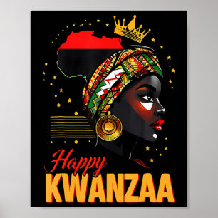 Poster Feliz Kwanzaa Sete Princípios Mulheres De Kwanzaa