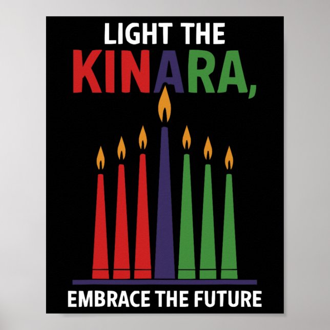 Poster Feliz Kwanzaa vela Africa Holiday African American (Frente)