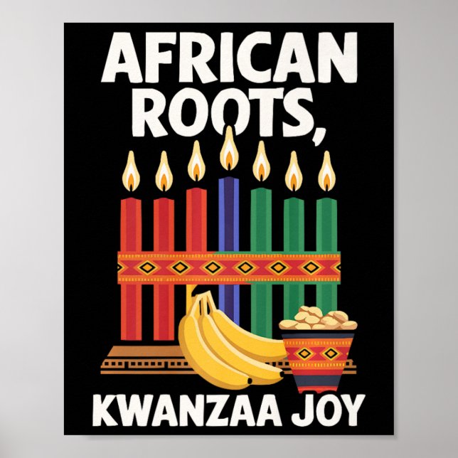 Poster Feliz Kwanzaa vela Africa Holiday African American (Frente)