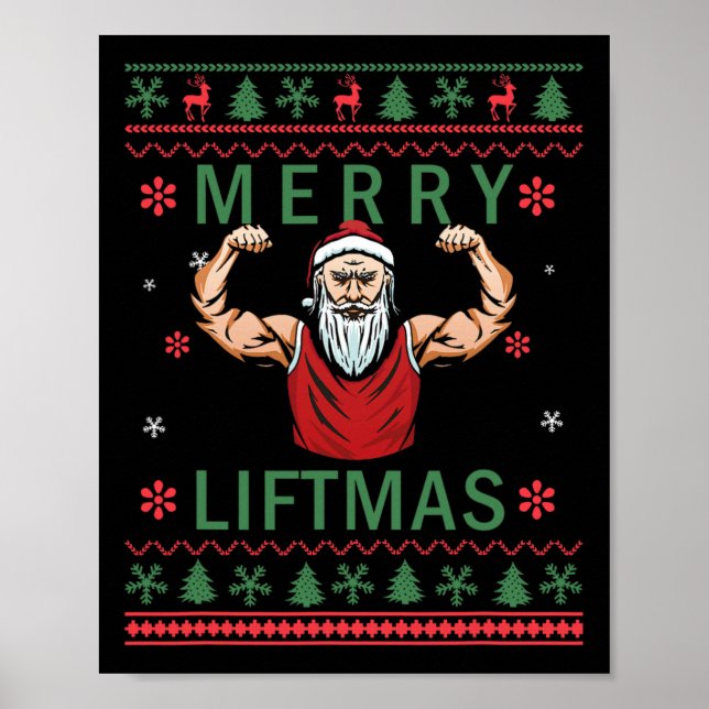 Poster Feliz Liftmas - Workshop sobre ginástica de Criado (Frente)