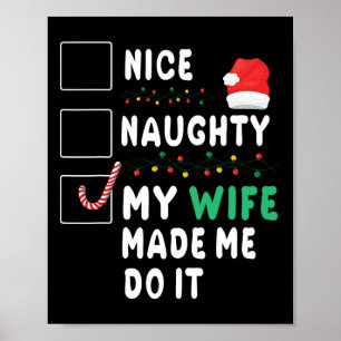 Poster Feliz Marido de Natal Que Boa Noite Minha Mulher F