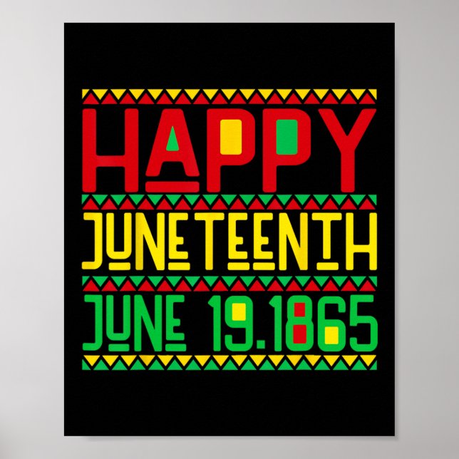 Poster Feliz Mês da História Negra Juneteenth 19 de Junho (Frente)