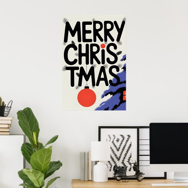 Poster Feliz Natal (Escritório em casa)