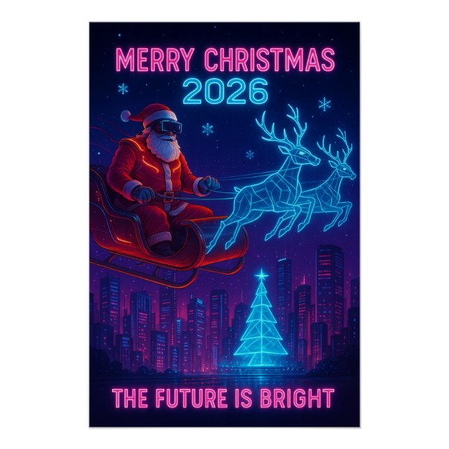 Pôster Feliz Natal 2026 - O futuro (Frente)