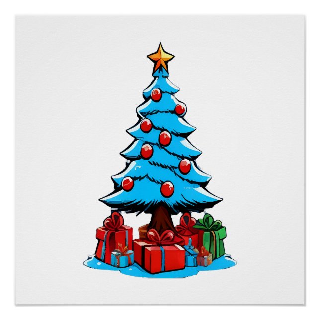Pôster Feliz Natal 3D (Frente)