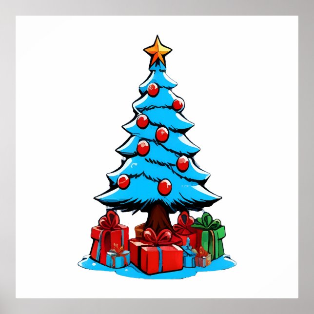 Poster Feliz Natal 3D (Frente)