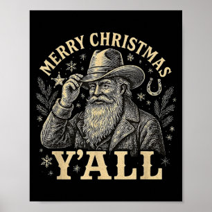 Poster Feliz Natal a Todos Camisa do Papai Noel Western C