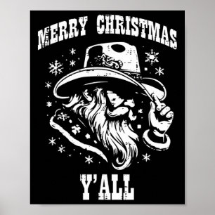 Poster Feliz Natal a todos, Papai Noel Caubói Natal País