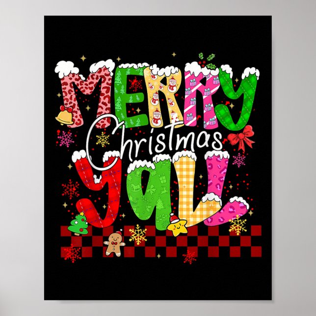 Poster Feliz Natal a todos Rapariga da Árvore de Natal do (Frente)
