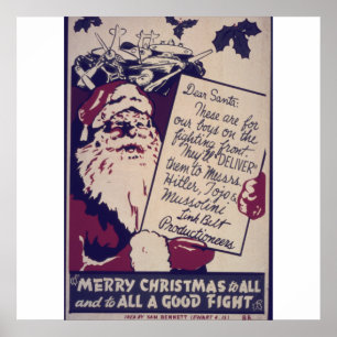 Poster Feliz Natal a tudo e ao todo o uma boa luta