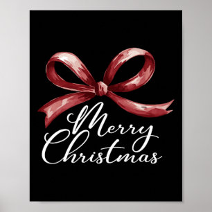 Poster Feliz Natal, Arco Vermelho, Feliz E Brilho