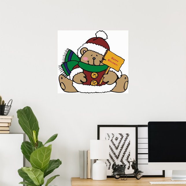 Poster Feliz Natal Bear (Criador carregado)