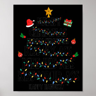 Poster Feliz Natal Beije Meu Feliz Hanukkah Engraçado Nat
