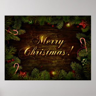 Pôster Feliz Natal bonito