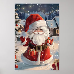 Poster Feliz Natal Bonito Papai Noel