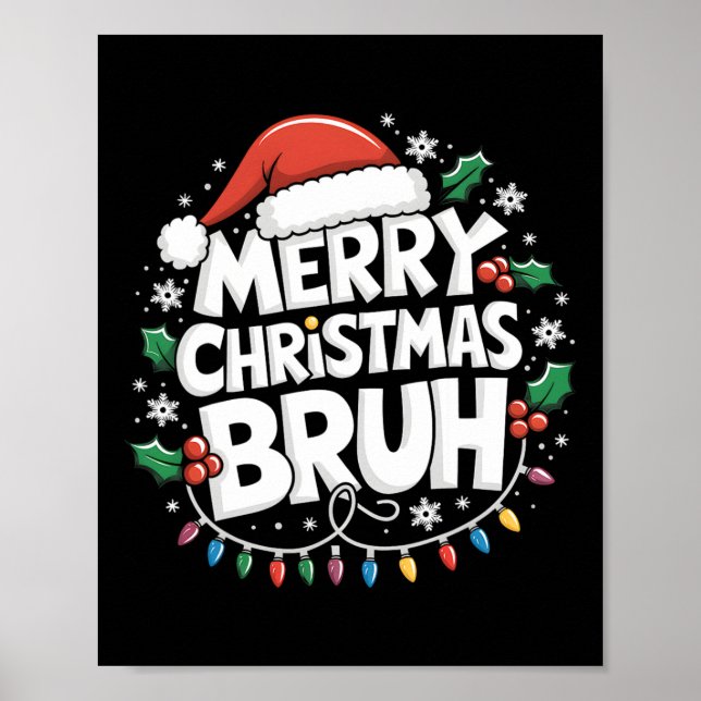 Poster Feliz Natal Bruh Feliz Família Natal Xmas C (Frente)